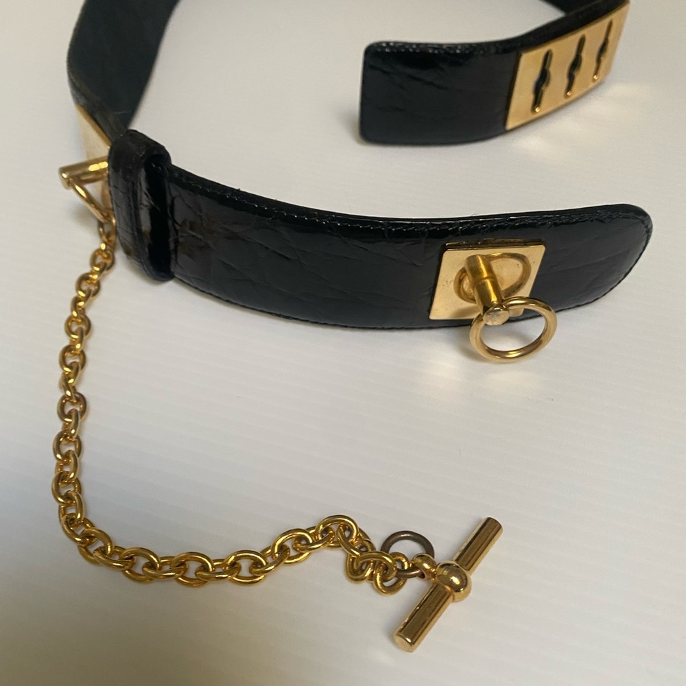 Giorgio’s of Palm Beach Crocodile Chain Belt Stealth Wealth